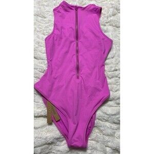 Skims Recycled Swim Sleeveless One Piece neon orchid